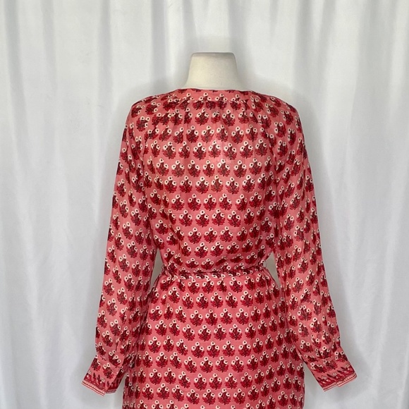 NWT!! J. CREW Cabana Mini Dress Block Print Ramie Coral Multi Cover Up XXS - Picture 11 of 16